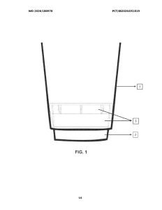 Patent drawing of a cup with a separate sealed compartment positioned beneath the main cup body.
